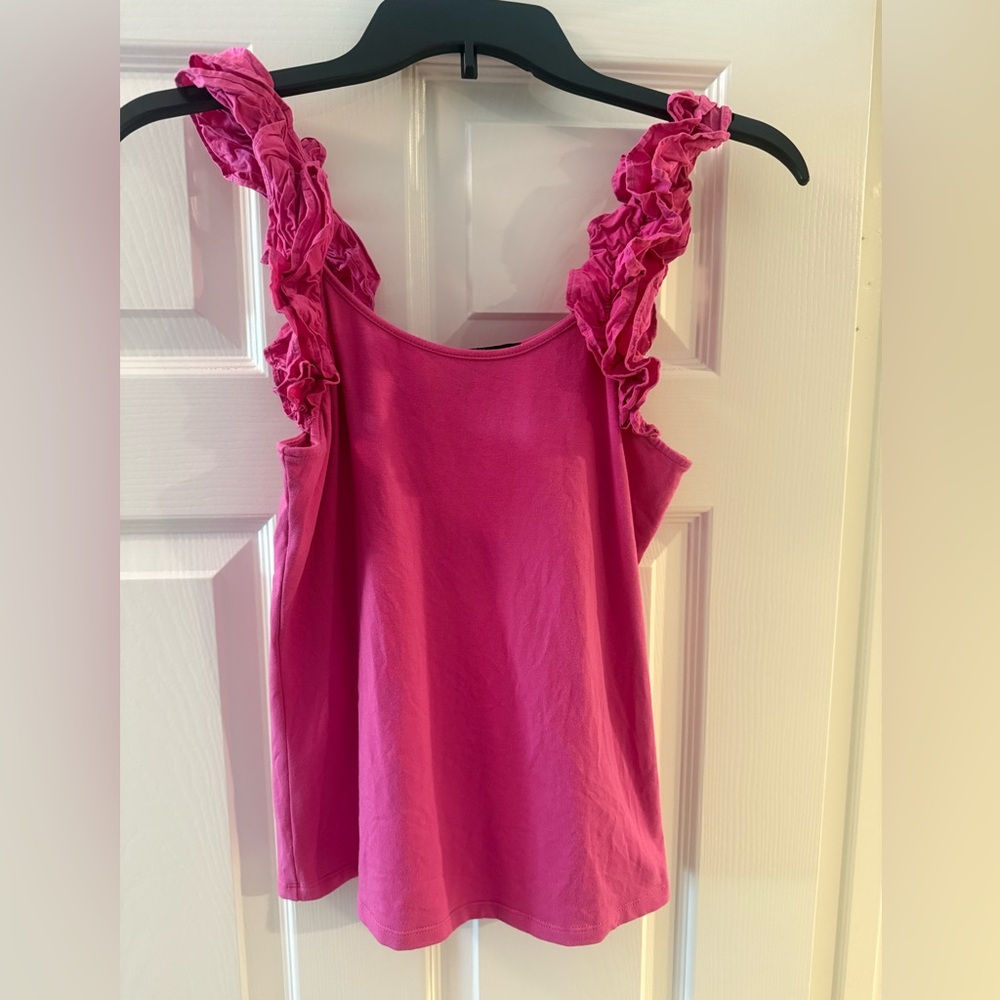 French Connection Ruffled Tank Top